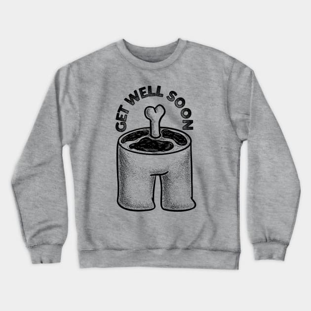Get Well Soon (Black) Crewneck Sweatshirt by anycolordesigns